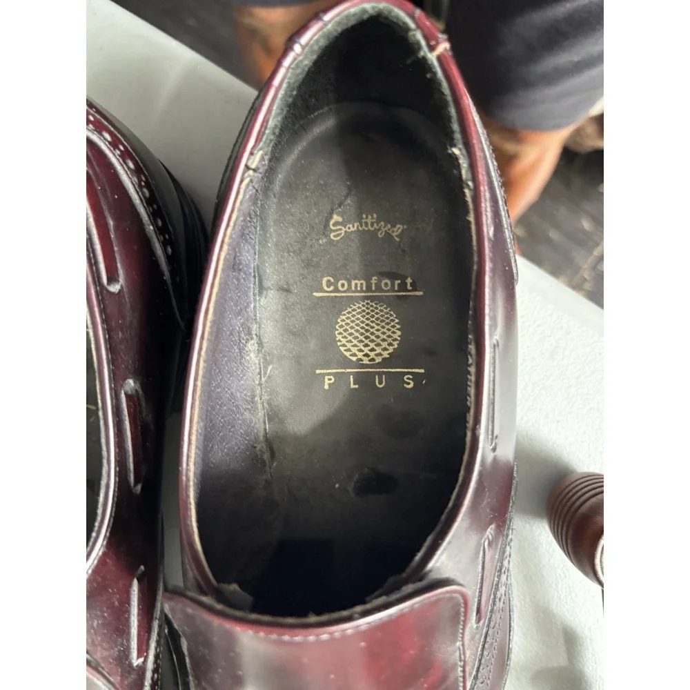 Stafford Comfort Plus Mens‎ Cordovan Leather Slip-On Wingtip Tassel Shoes 10.5